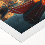 Rolled canvas art showcasing a serene harbor landscape design with vibrant colors and intricate details, perfect for enhancing home decor or office spaces.