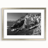 Framed wall art from the Landscapes Harbor Design collection, showcasing a serene harbor scene in silver frame with mat, perfect for home décor enhancement.