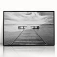 Framed acrylic wall art from the Landscapes Harbor Design 21 collection, showcasing a modern black frame with a vibrant landscape scene, ideal for contemporary decor.