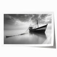 Rolled print showcasing a vibrant harbor landscape design with blue and green hues, ideal for enhancing home decor, packaged securely for delivery.