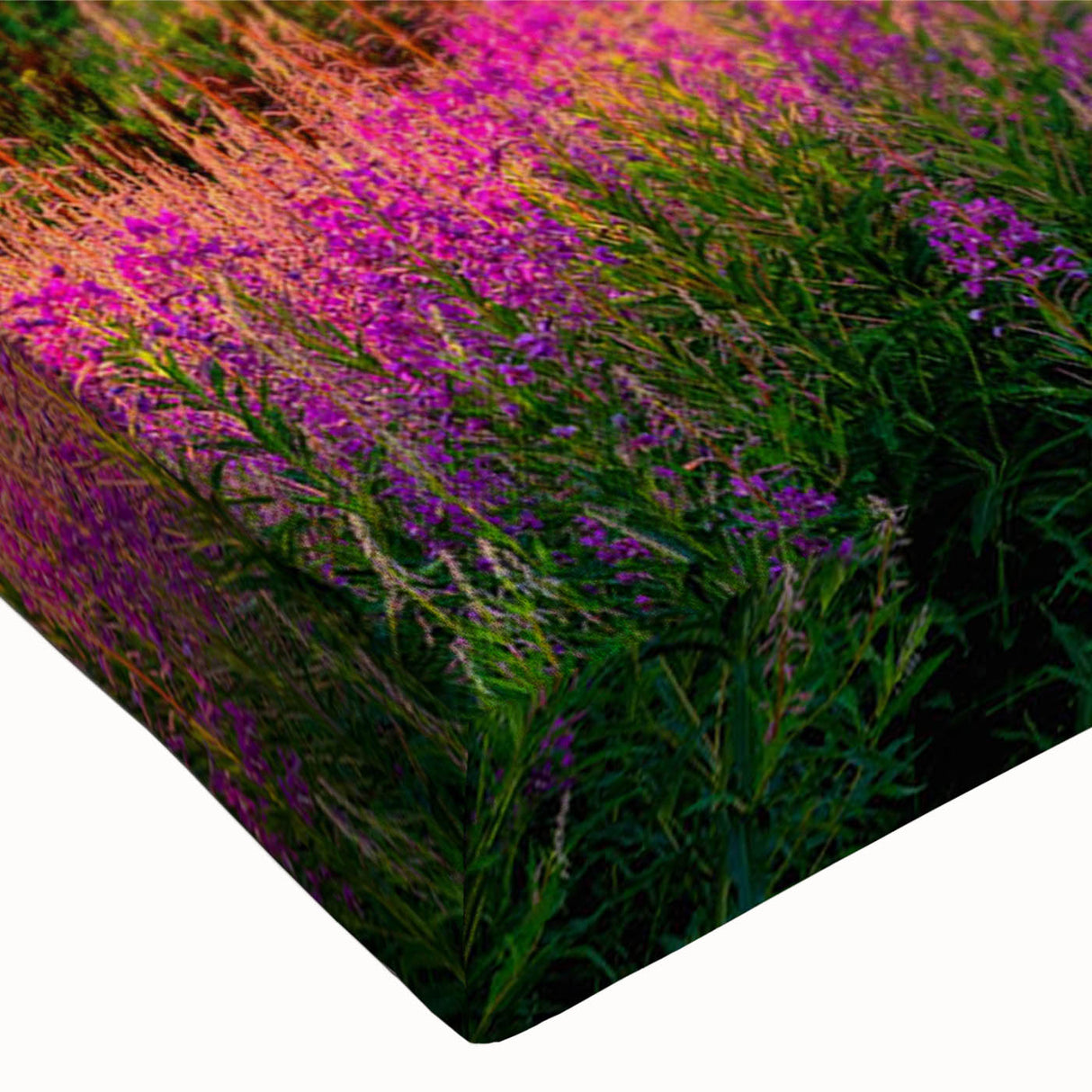 Close-up of a stretched canvas wall art piece showcasing a vibrant harbor landscape design, featuring rich colors and intricate details, perfect for home decor.