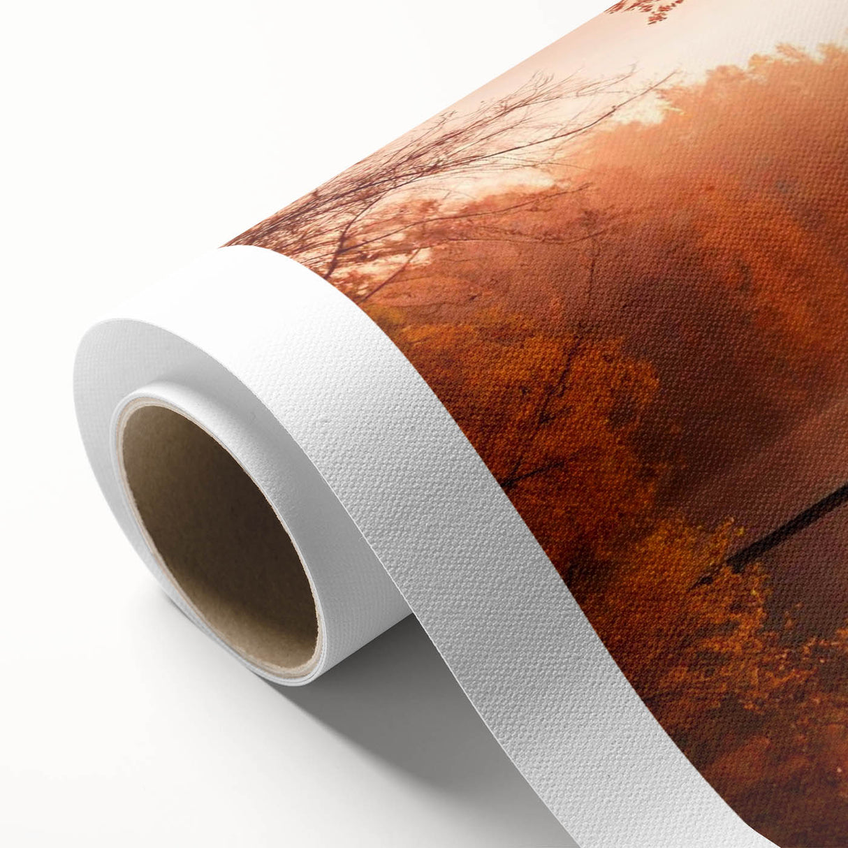 Rolled canvas artwork showcasing a serene harbor landscape with vibrant colors and intricate details, ideal for home decor or office spaces. The design captures the tranquility of nature, making it a perfect centerpiece that enhances any room's aesthetic.