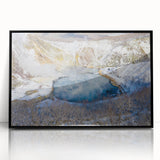 Framed wall art featuring a serene hot spring landscape design, showcasing vibrant colors and intricate details, perfect for enhancing home decor aesthetics.