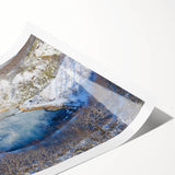 Rolled print of a serene hot spring landscape featuring vibrant colors and natural textures, ideal for enhancing home decor and creating a calming atmosphere.