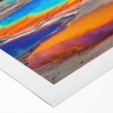 Rolled canvas showcasing a serene hot spring landscape design with vibrant colors and intricate details, ideal for enhancing home decor aesthetics.