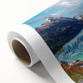 Stunning rolled canvas showcasing a vibrant iceberg landscape design, featuring cool blue and white hues, ideal for modern home decor. Perfect for art enthusiasts.
