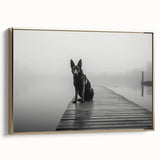 Framed canvas artwork showcasing a serene lake landscape with vibrant colors and gold accents, perfect for enhancing any room's decor. Ideal for art lovers seeking nature-inspired wall designs.