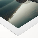 Serene landscape wall art featuring a tranquil lake scene with lush greenery and soft clouds, printed on high-quality rolled canvas for easy display.