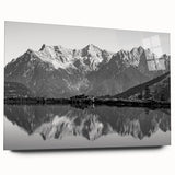 Acrylic glass wall art collection showcasing serene lake landscapes, featuring vibrant colors and intricate details, designed for modern home decor.