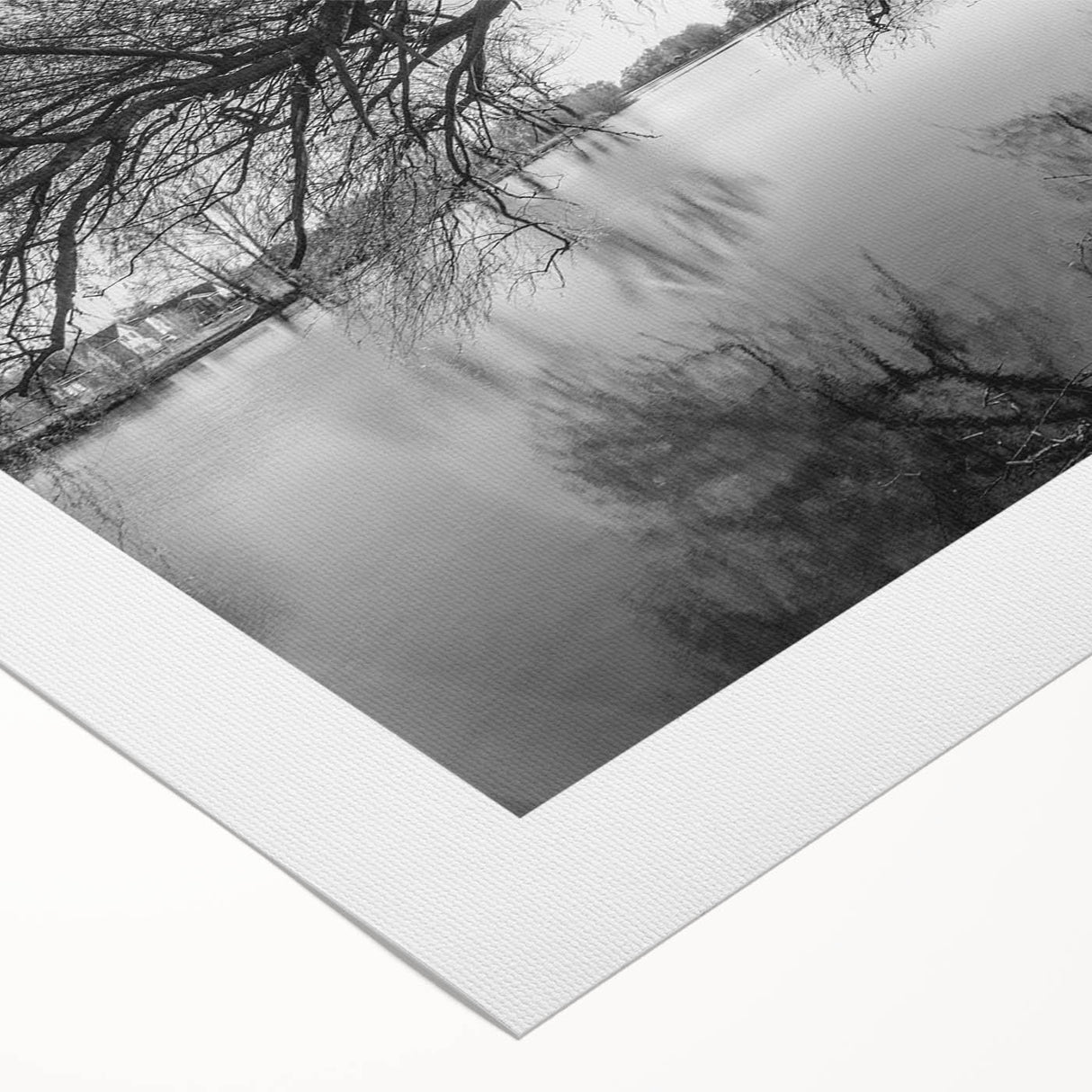 Serene landscape canvas art depicting a tranquil lake surrounded by lush greenery, showcasing vibrant colors and intricate details, perfect for home decor.