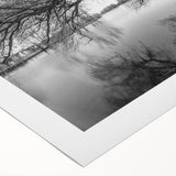Serene landscape canvas art depicting a tranquil lake surrounded by lush greenery, showcasing vibrant colors and intricate details, perfect for home decor.