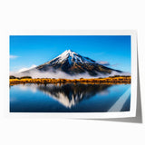 Vibrant rolled print of a serene lake landscape, showcasing lush greenery and tranquil water reflections, perfect for home decor and nature enthusiasts.