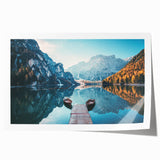 Serene landscape wall art featuring tranquil lakes and lush greenery, rolled for easy transport and display. Ideal for nature-themed decor and art enthusiasts.