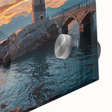 Colorful acrylic glass wall art showcasing a serene lighthouse landscape design, featuring vibrant blues and greens, perfect for adding a coastal touch to home decor.
