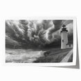 Vibrant rolled print of a coastal lighthouse scene, showcasing vivid colors and intricate details, ideal for home decor or art lovers, packaged securely for delivery.