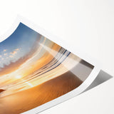 Coastal landscape wall art featuring a vibrant lighthouse design, showcasing rich colors and intricate details, rolled and ready for framing or display.