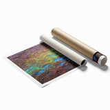 Lush green marsh landscape wall art print showcasing vibrant vegetation and tranquil water reflections, perfect for nature-themed decor in any setting.