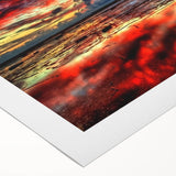 Colorful rolled canvas artwork depicting a serene marsh landscape with lush greenery and reflective water, ideal for enhancing home décor or office spaces.