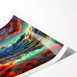 Vibrant wall art print showcasing a serene marsh landscape with lush greenery and reflective water, perfect for adding a tranquil touch to home decor.