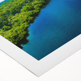 Stunning rolled canvas artwork showcasing a serene marsh landscape with lush greenery and water reflections, perfect for enhancing home decor aesthetics.