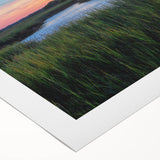 Vibrant rolled canvas showcasing a serene marsh landscape with rich green hues, ideal for home decor and nature-themed spaces. Perfect for art enthusiasts.