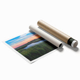 Vibrant rolled print of a marsh landscape showcasing lush greenery and reflective water, perfect for nature-inspired home decor. Ideal for adding a serene touch to any room.