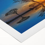 Vibrant rolled canvas artwork depicting a serene marsh landscape, showcasing lush greenery and tranquil waters, perfect for home decor. The design emphasizes natural beauty and evokes a calming atmosphere.