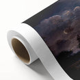 Vibrant rolled canvas artwork depicting a serene landscape of a marshy swamp, featuring lush green foliage and reflective water, perfect for nature-themed decor.