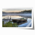 Stunning rolled wall art print featuring a misty fog landscape design, showcasing soft blues and grays, perfect for adding tranquility to any space. Ideal for home decor enthusiasts.