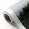 Rolled canvas artwork showcasing a misty landscape scene, featuring soft, muted colors that evoke tranquility, perfect for enhancing modern home decor.