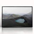 Framed acrylic wall art showcasing a serene misty landscape design with soft fog and muted colors, perfect for enhancing modern home decor.