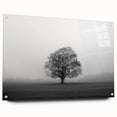 Acrylic glass wall art collection showcasing a serene landscape design with mist and fog, featuring a side view display with stylish pins for easy hanging. The artwork adds a calming touch to any room decor, enhancing the ambiance with its soft colors and atmospheric depth.