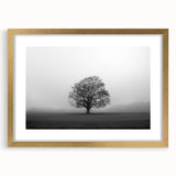 Elegant framed wall art collection showcasing a misty landscape design with a gold mat and frame, perfect for enhancing modern home decor.