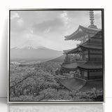 Framed wall art featuring a breathtaking mountain landscape design with silver accents, showcasing vibrant colors and intricate details in a modern aesthetic.