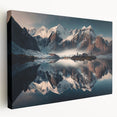 Stretched canvas wall art featuring a breathtaking mountain landscape design in vibrant colors, ideal for enhancing home decor with natural beauty and serenity.