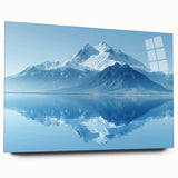 Acrylic glass wall art featuring a stunning mountain landscape design, showcasing vibrant colors and intricate details, perfect for enhancing modern home decor.