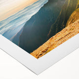 Stunning rolled canvas artwork depicting a serene mountain landscape in soft pastel colors, perfect for home decor. Ideal for nature lovers and art collectors.