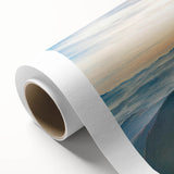 Stunning rolled canvas wall art depicting majestic mountains in vibrant colors, perfect for enhancing home decor, packaged securely in a protective tube.