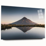 Acrylic glass wall art showcasing a stunning mountain landscape design, featuring vibrant colors and intricate detail. Ideal for home decor and nature enthusiasts.