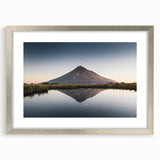 Framed silver wall art showcasing a stunning mountain landscape design, featuring vibrant colors and intricate details, perfect for home decor enhancement.