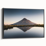 Framed canvas wall art showcasing a stunning mountain landscape design, featuring rich colors and textures, ideal for enhancing modern home decor.