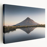 Stretched canvas wall art showcasing a scenic mountain landscape design with vibrant colors and intricate details, ideal for home decor and nature enthusiasts.