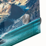 Acrylic wall art showcasing a stunning mountain landscape design, featuring vibrant colors and intricate details, perfect for home decor enthusiasts seeking nature-inspired aesthetics.