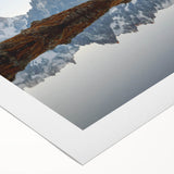 Rolled canvas wall art showcasing a vibrant mountain landscape design with rich colors and intricate details, ideal for home decor or office spaces.