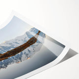 Stunning rolled print of a serene mountain landscape, showcasing vibrant colors and intricate details. Perfect for home decor or art enthusiasts, packaged securely in a cardboard tube for easy transport.