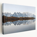 Stretched canvas wall art showcasing a stunning mountain landscape with vibrant colors and intricate details, ideal for home decor enthusiasts seeking nature-inspired aesthetics.
