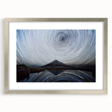 Framed wall art collection featuring a stunning mountain landscape design with silver matting, perfect for enhancing home décor and creating a serene atmosphere.