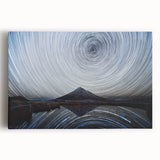 Stretched canvas wall art showcasing a stunning mountain landscape with vibrant colors, perfect for home decor. Ideal for nature lovers and modern interiors.