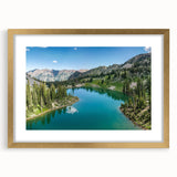 Elegant wall art collection showcasing a mountain landscape design framed in a gold mat, perfect for enhancing modern home decor with a touch of nature.