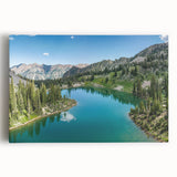 Stretched canvas wall art showcasing a breathtaking mountain landscape with vibrant colors, perfect for adding a serene touch to any room. Ideal for nature lovers seeking to enhance their home decor.